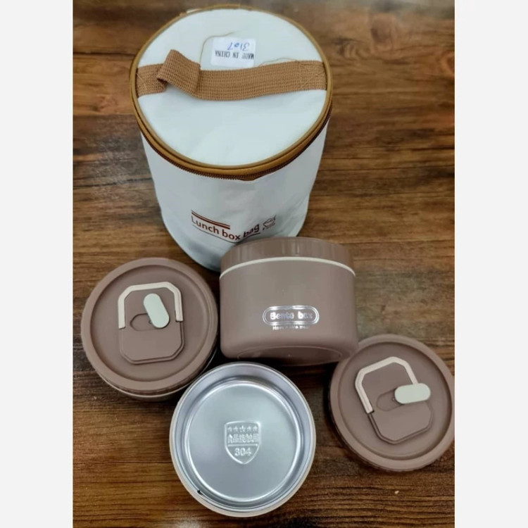 ظرف غذا داخل استیل و کیف گرم نگه دار
